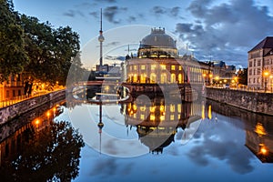 The Bode Museum, the Television Tower and the river Spree