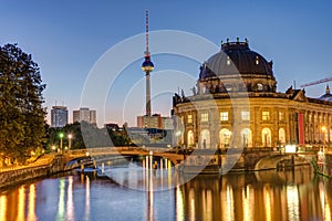 Bode-Museum, Television Tower and Spree river in Berlin