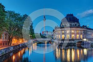 The Bodemuseum in Berlin at dawn