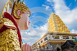 Bodhgaya Stupa or Phuthakaya Pagoda at Sangklaburi, Kanchanaburi, Thailand