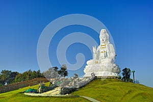 Bodhisattva Guan Yin statue in Wat Huay pla kang temple