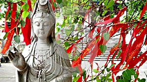 Bodhisattva sculpture in buddhist temple