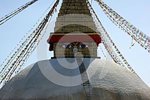 The Bodhnath Stupa in Kathmandu