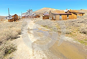 Bodie ghost town, buildings in arrested decay