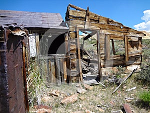 Bodie Ghost Town, California - Old Decaying Wooden Miner's Cabin