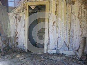 Bodie Ghost Town, Old Wooden Miner's Cabin Doorway