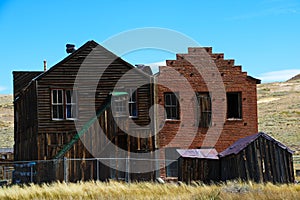 Bodie Ghost Town, town hall abandoned gold mining town, California.