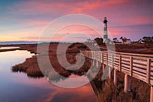 Sunrise at Bodie Island Lighthouse Outer Banks NC photo