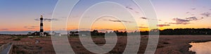 Bodie Island Lighthouse sunset panorama