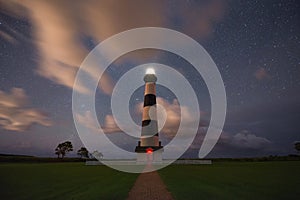 Bodie Lighthouse at night