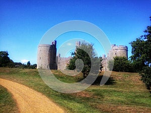 Bodium Castle from the bottom of a hill