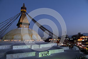 Bodnath at night