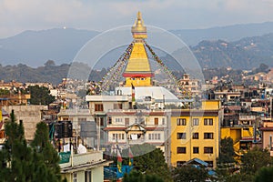 Bodnath Stupa in Kathmandu in Nepal