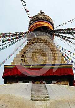 Bodnath stupa in Nepal, Katmandu photo