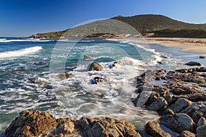 Bodri beach near Ile Rousse in Corsica