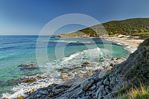 Bodri beach near Ile Rousse in Corsica