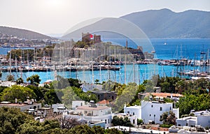 Bodrum castle and Aegean sea