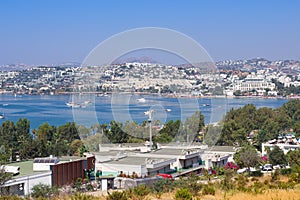 Bodrum city and Aegean Sea