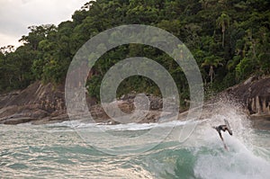 Body boarder aerial