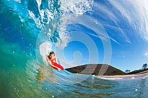 Body Boarder Surfing