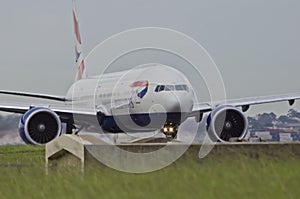 Body of British Airways Plane Taxi