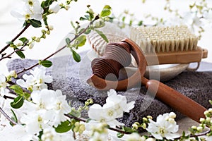 Body brush, loofah and massager for natural beauty routine