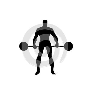 Body builder vector silhouette