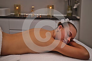 Body care. Spa body massage treatment