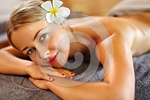 Body Care. Spa Woman. Beauty Treatment. Body Massage, Spa Salon.