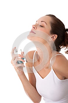 Body care - Young woman enjoy perfume