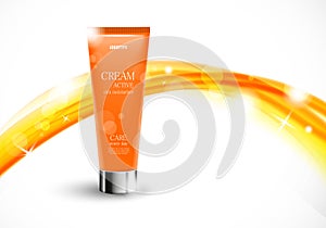 Body cream cosmetic ads template