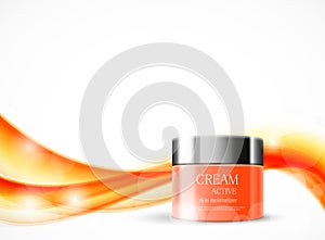 Body cream cosmetic ads template