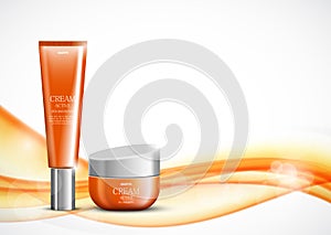 Body cream cosmetic ads template