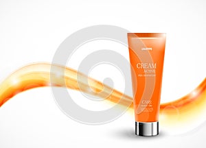 Body cream cosmetic ads template