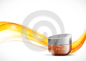 Body cream cosmetic design template