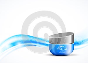 Body cream cosmetic design template