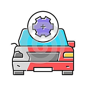 body damage repair color icon vector illustration