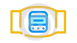 body electrical stimulator color icon animation