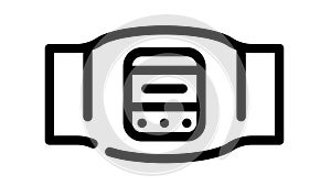 body electrical stimulator line icon animation