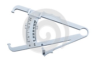 Body fat measuring calipers.