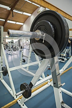 Body fitness exercise equipment in the gym.