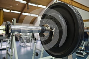 Body fitness exercise equipment in the gym.