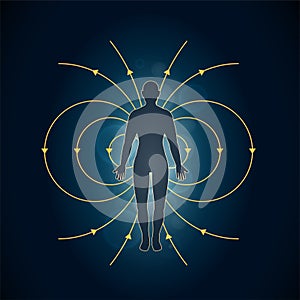 The Body Frequency on dark background. Isolated Vector Illustration photo