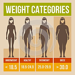 Body mass index retro poster.