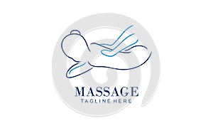 Body massage logo vector illustration