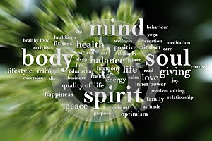 Body Mind Soul Spirit, Motivational Words Quotes Concept