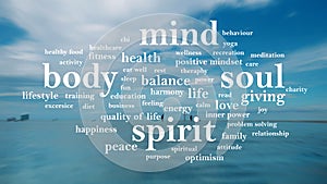 Body Mind Soul Spirit, Motivational Words Quotes Concept