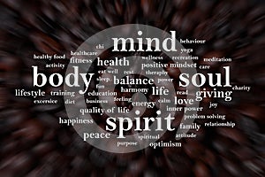 Body Mind Soul Spirit, Motivational Words Quotes Concept