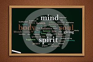 Body Mind Soul Spirit, Motivational Words Quotes Concept