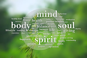 Body Mind Soul Spirit, Motivational Words Quotes Concept